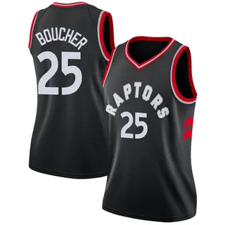 Toronto Raptors Women's Chris Boucher Black Swingman Jersey - Statement Edition