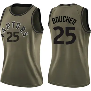 Toronto Raptors Women's Chris Boucher Green Swingman Salute to Service Jersey