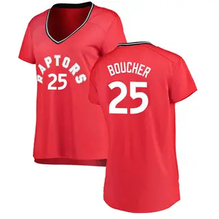 Toronto Raptors Women's Chris Boucher Red Fast Break Jersey - Icon Edition