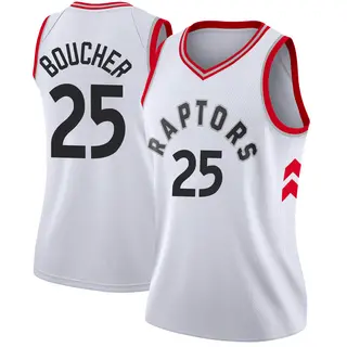 Toronto Raptors Women's Chris Boucher White Swingman Jersey - Association Edition