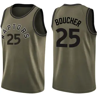 Toronto Raptors Youth Chris Boucher Green Swingman Salute to Service Jersey